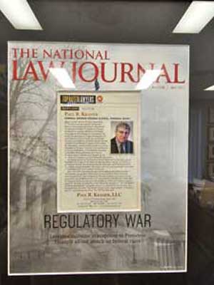 Regulatory War, article by Paul R. Kramer in The National Law Journal