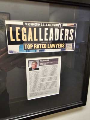 Top Rated Lawyers, Washington D.C. & Baltimore's Legal Leaders, Paul R. Kramer